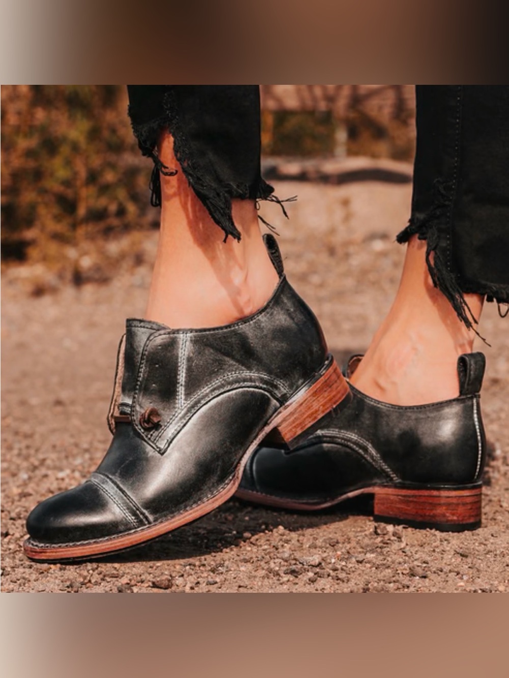 Freebird Mabel Black Leather Low Heel Oxford Shoes Women’s Size 10